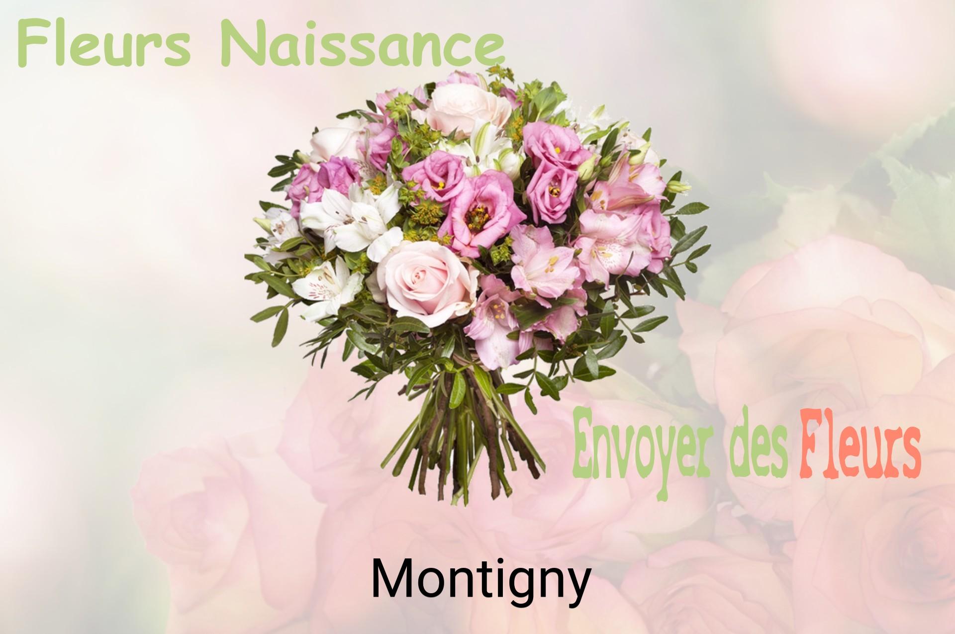 Bouquet de fleurs de naissance livré à Montigny